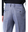 TechLinen スリムフィット ノータックパンツ 青(セットアップ可能)