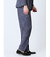 TechDenim スリムフィット ノータックパンツ 紺(セットアップ可能)