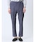 TechDenim スリムフィット ノータックパンツ 紺(セットアップ可能)