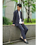 軽量 スリムフィット ノータックパンツ ウィンドペン紺(セットアップ可能)