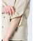 TechLinen スタンドカラー 7分袖シャツ