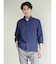 TechLinen スタンドカラー 7分袖シャツ