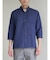 TechLinen スタンドカラー 7分袖シャツ