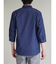 TechLinen スタンドカラー 7分袖シャツ