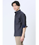 TechLinen スタンドカラー 7分袖シャツ