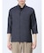 TechLinen スタンドカラー 7分袖シャツ