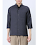TechLinen スタンドカラー 7分袖シャツ