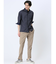 TechLinen スタンドカラー 7分袖シャツ