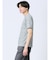 メッシュ 転写プリント クルーネック半袖Tシャツ