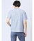 メッシュ 転写プリント クルーネック半袖Tシャツ