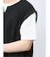 さまになる フェイクレイヤード キーネック半袖Tシャツ