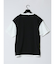さまになる フェイクレイヤード キーネック半袖Tシャツ