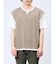 さまになる フェイクレイヤード キーネック半袖Tシャツ