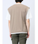 さまになる フェイクレイヤード キーネック半袖Tシャツ