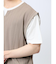 さまになる フェイクレイヤード キーネック半袖Tシャツ