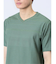 リンクスパネルボーダー Vネック半袖Tシャツ