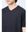 リンクスパネルボーダー Vネック半袖Tシャツ