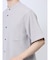 TechLinen バンドカラー半袖シャツ