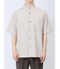 TechLinen バンドカラー半袖シャツ