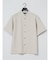 TechLinen バンドカラー半袖シャツ