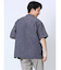 TechLinen バンドカラー半袖シャツ