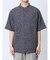 TechLinen バンドカラー半袖シャツ