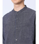 TechLinen バンドカラー半袖シャツ