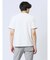 リンクス縦柄 フェイクVネック半袖Tシャツ