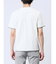 リンクス縦柄 フェイクVネック半袖Tシャツ