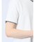 リンクス縦柄 フェイクVネック半袖Tシャツ