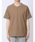 リンクス縦柄 フェイクVネック半袖Tシャツ