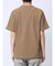 リンクス縦柄 フェイクVネック半袖Tシャツ