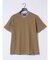リンクス縦柄 フェイクVネック半袖Tシャツ