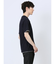 リンクス縦柄 フェイクVネック半袖Tシャツ