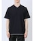 リンクス縦柄 フェイクVネック半袖Tシャツ
