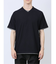 リンクス縦柄 フェイクVネック半袖Tシャツ