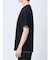 リンクス縦柄 フェイクVネック半袖Tシャツ