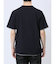 リンクス縦柄 フェイクVネック半袖Tシャツ