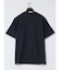 リンクス縦柄 フェイクVネック半袖Tシャツ