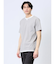 さまになる フェイクレイヤード キーネック半袖Tシャツ