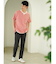 さまになる フェイクレイヤード キーネック半袖Tシャツ