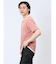 さまになる フェイクレイヤード キーネック半袖Tシャツ