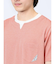 さまになる フェイクレイヤード キーネック半袖Tシャツ