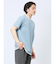 さまになる フェイクレイヤード キーネック半袖Tシャツ