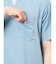 さまになる フェイクレイヤード キーネック半袖Tシャツ