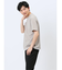 梨地 フェイククルーネック半袖Tシャツ