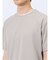 梨地 フェイククルーネック半袖Tシャツ
