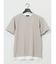 梨地 フェイククルーネック半袖Tシャツ