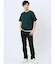 梨地 フェイククルーネック半袖Tシャツ