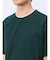 梨地 フェイククルーネック半袖Tシャツ